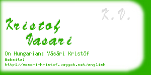 kristof vasari business card